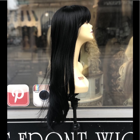 Long Black bangs Wig 2020 hairstyle Tesswigs #1 - Picture 7 of 8